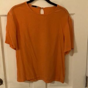 Equipment silk orange top, size XS